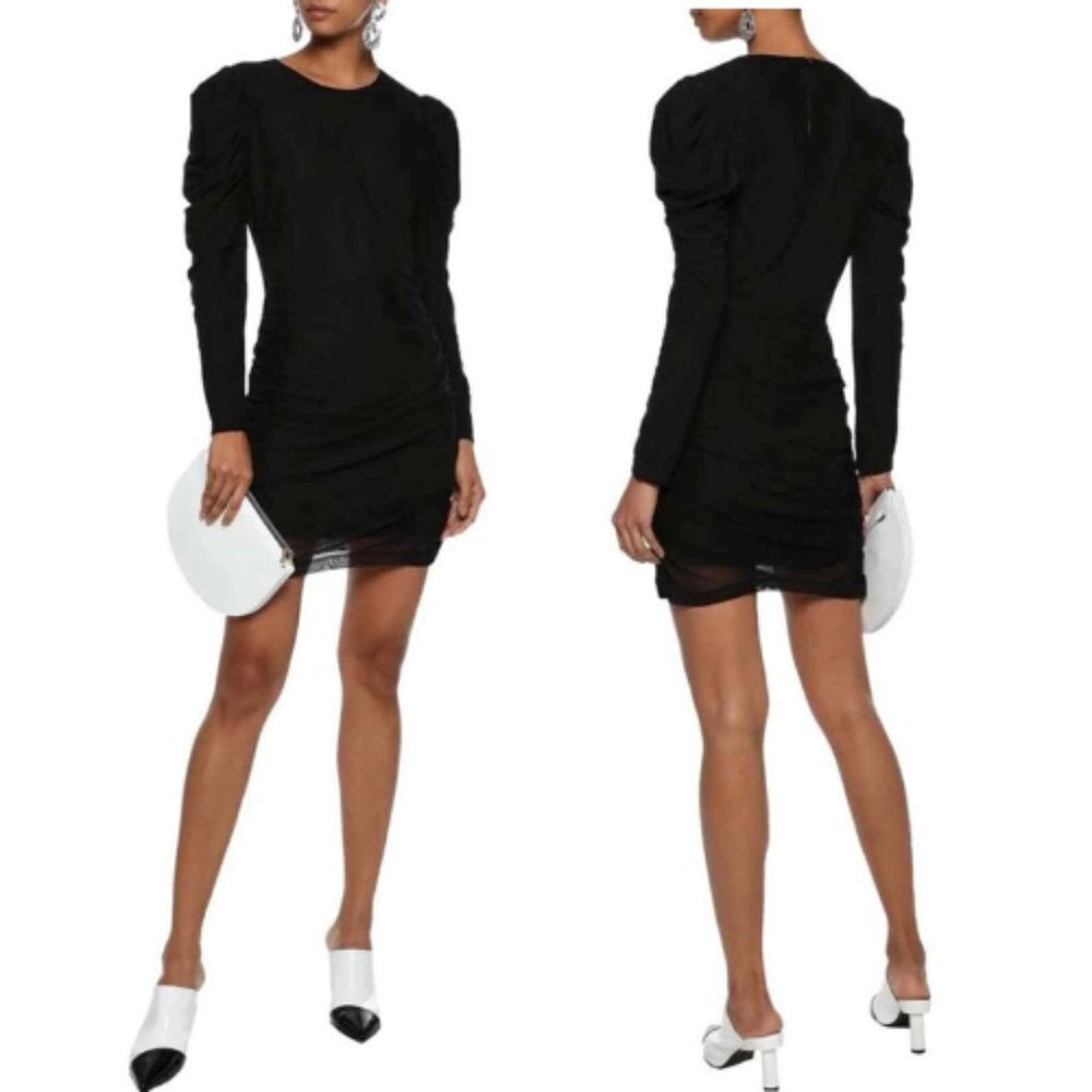 Rebecca Minkoff Sofia Ruched Puff Sleeves Mesh 13678